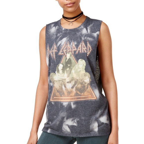 Def Leppard Tops - Def Leppard | Graphic Vintage Inspired Muscle Tee